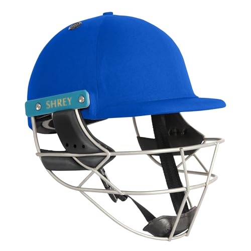 Image of Shrey Master Class Air 2.0 Stainless Steel Batting Cricket Helmet for Men's (Royal Blue, L)