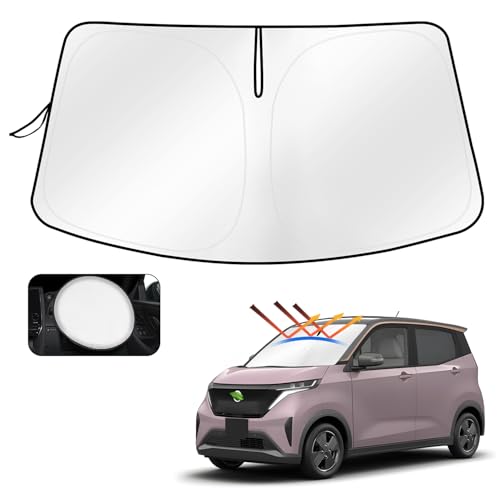 CARTIST サクラ B6AW KE0型 サンシェード SAKURA 2022年～現行 サンセット サンライン サンフィア フロントサンシェード 日よけ 遮光 シェード UVカット 車中泊 カスタムパーツ アクセサリー 内装パーツ カー用品 取付簡単 ハンドルカバー収納袋付