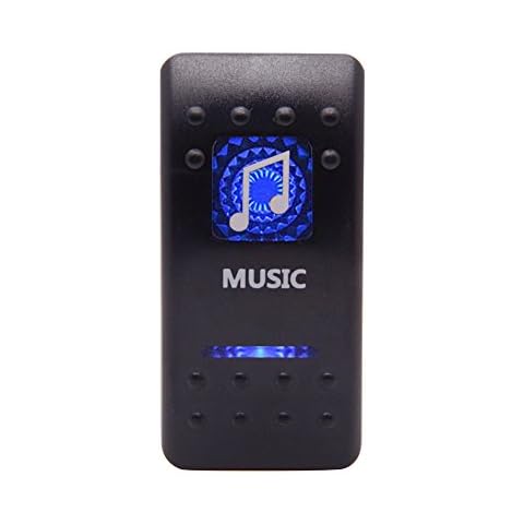 Cllena Car Toggle Switch Blue LED Lights for Car Motor Boat (Music) Cover