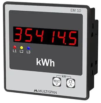 Multispan 3 Phase Energy Meter