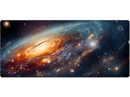 Image of Keyboard Mouse Pad 900x400mm Extended XL Large Professional Gaming Mouse Mat with 3mm-Thick Rubber Base, Lava