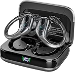 sajawass Wireless Earbuds, Sports Bluetooth Headphones, 75Hrs Playtime Ear Buds with LED Power Display, Noise Canceling Headset, IPX7 Waterproof Earphones for Workout/Running