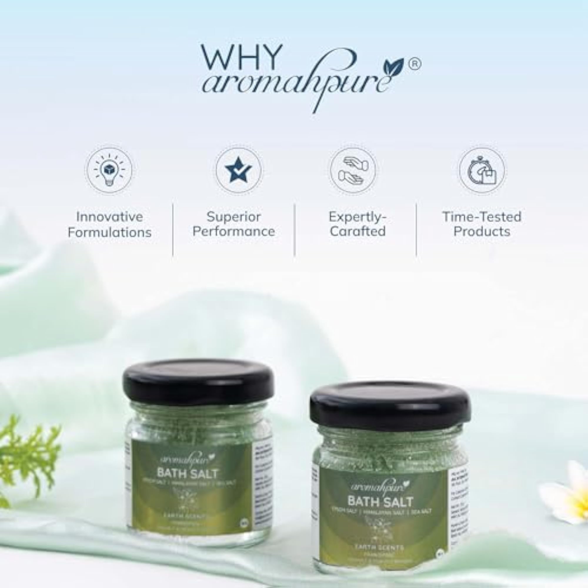 Natural Bath Salt Infused with Essential Oils, 100g