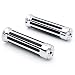 Krator® Motorcycle Skull Chrome Rubber Hand Handlebar Grips Grip Custom High Quality Chrome Billet Grips Fits Cruisers Harley Suzuki Kawasaki Yamaha Honda with 1" inch Throttle Grips