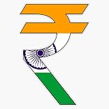 Indian Rupee Symbol Sticker Vinyl Waterproof Sticker Decal Car Laptop Wall Window Bumper Sticker 5'