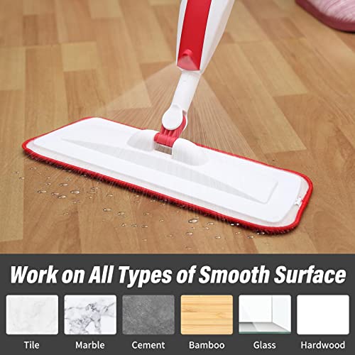 Microfiber Spray Mop Replacement Heads For Wet Or Dry Floor Cleaning And Scrubbing Reusable Washable Mops Heads Refills Pads Compatible With Floor Mop Care System - 3 Pack(17.7In×7.5In) #TOP4