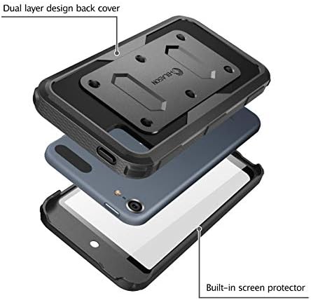 i-Blason Armorbox Case Designed for iPod Touch 7/6/5, Full Body Case with Built-in Screen Protector for Apple iPod Touch 5th/6th/7th Generation, Black