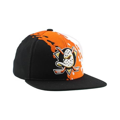 Image of ZHATS NHL Unisex-Adult NHL Officially Licensed Adjustable Snapback Hat Flat Bill Z11 Retro Paintbrush
