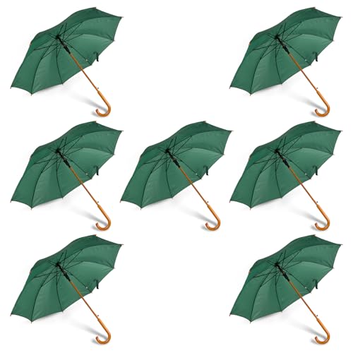 Paraguas automatico unisex verde de aluminio y acero diametro 102cm