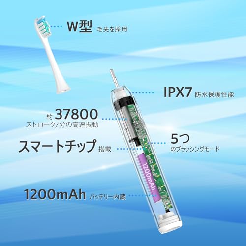 BESTEK 電動歯ブラシ ソニック 超音波歯ブラシ の商品画像 1