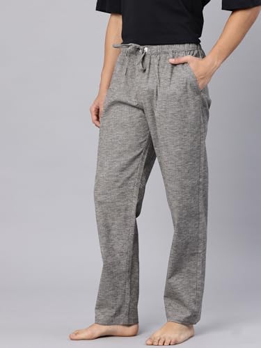 Image of Majestic Man Comfort Fit Solid Cotton Blend Casual Style Lounge Pyjama with 3 Pockets & Zip Closure