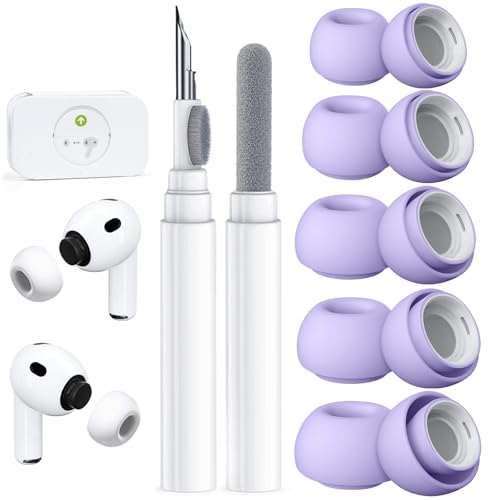 Image of 5 Pairs Replacement Ear Tips for AirPods Pro 3 (Purple)