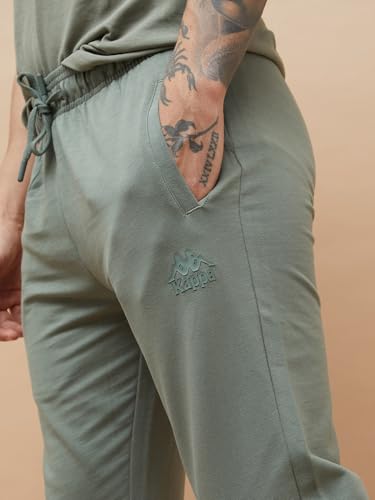 Image of Kappa Men Solid Cotton Regular Fit Track Pant