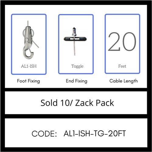 GRIPPLE UL Approved Angel Integrated Hook Hanger, Sold 10/Zack Pack, Made in USA (AL1-ISH-TG-20FT)