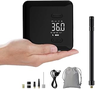 Tire Inflator Portable Air Compressor for Car Tires, 150PSI Cordless Smart Air Pump for Cars (Gas/Diesel/Electric), E-bikes, Balls, Motorcycles with 5000mAh Battery, LED Light, Digital Screen