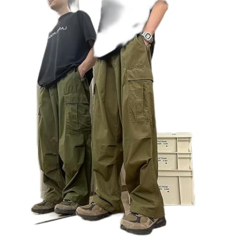 Pantalones de paracaídas infantiles con corte recto estilo retro americano