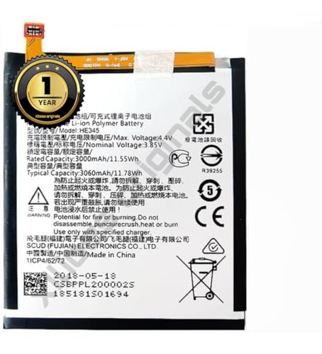 Image of HE345 Battery for Nokia 6 2nd Generation 2018 / TA-1016 / TA-1045 / TA-1068 [3000mAh] Battery with 1 Year Warranty** (C277)