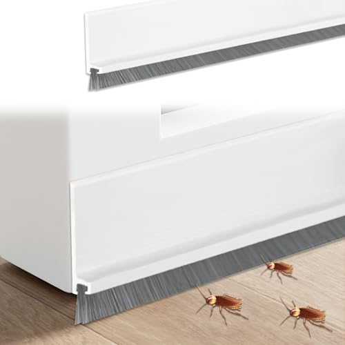 Burlete Puerta Entrada, Burletes para Puertas, 5 x 100 cm Burlete Puerta con Ribete Denso, Junta de Cepillo Autoadhesiva Puerta de Garaje, Blanco