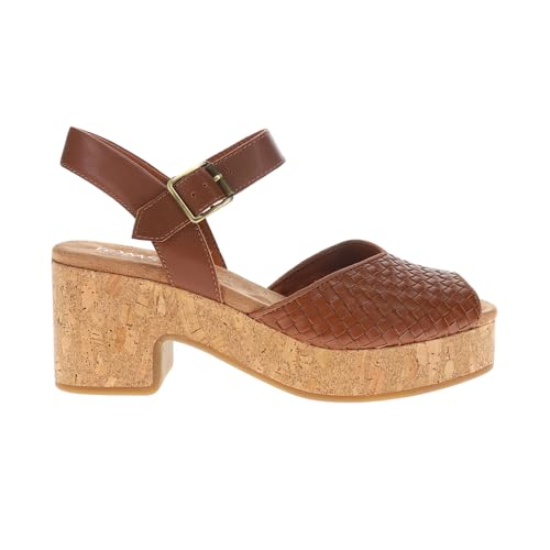 TOMS Women's Isla Platform Block Ankle Strap Sandal Heeled