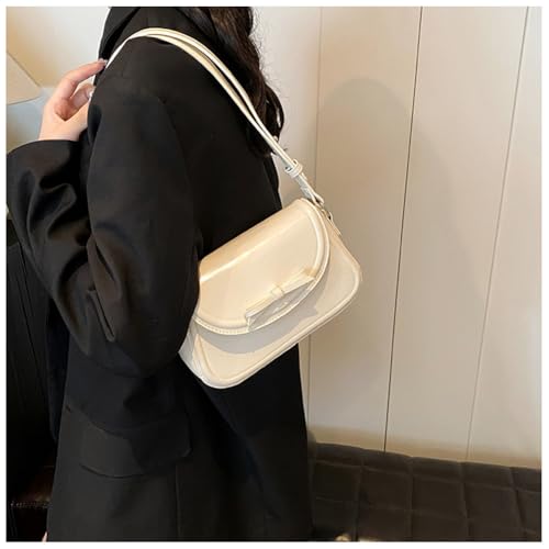 Image of Red Shoulder Bag Y2k Purse for Women Trendy Leather Handbag 90s Clutch Purse Top Handle Satchel