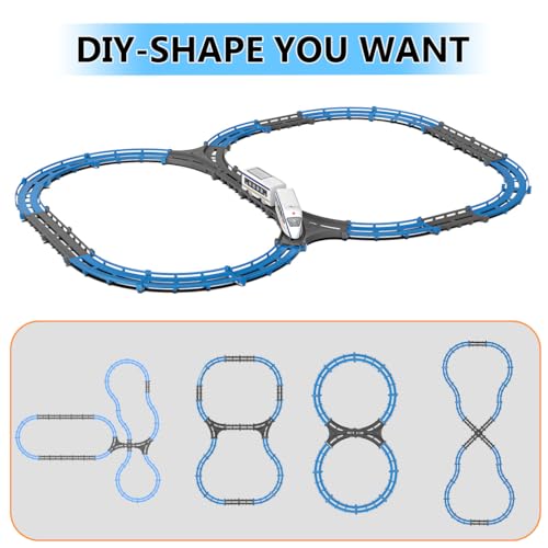 Image of Mirana Vande Bharat Bullet Train Toy Set for Kids - Multiple Railway Track Layout, AAA Battery Operated, Fun Gift for Boys & Girls 1+ Years, Made in India (Basic - 43 pcs)