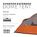 CORE 9 Person Extended Dome Tent - 16' x 9'