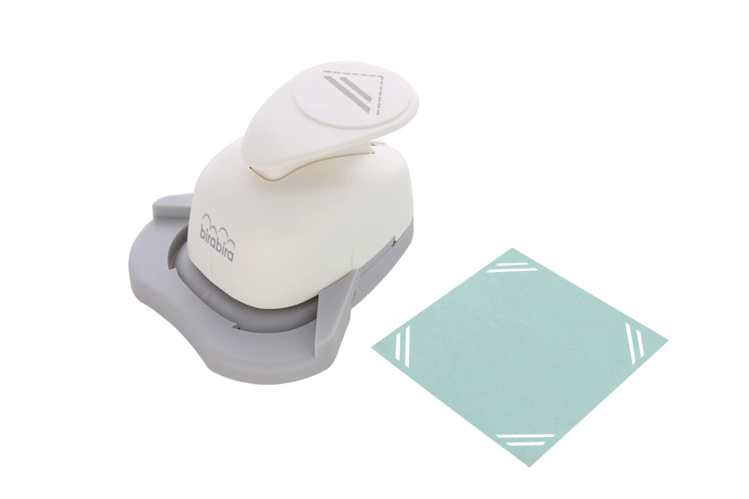 Bira Craft 1 inch Lever Action Corner Craft Punch for Paper Crafting Scrapbooking Cards Arts (1-inch Straight), White