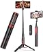 Produktbild Selfie Stick Bluetooth, Aluminium, Stativ Handy, mit fernauslöser für iPhone 14/13/12 Pro Max, Samsung, Huawei etc.- Videoaufnahme, Videoblogs und Live Streaming (Rot)