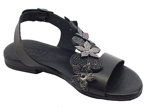 IGI&CO 1679600 Vitello Vacchetta Nero Sandali per