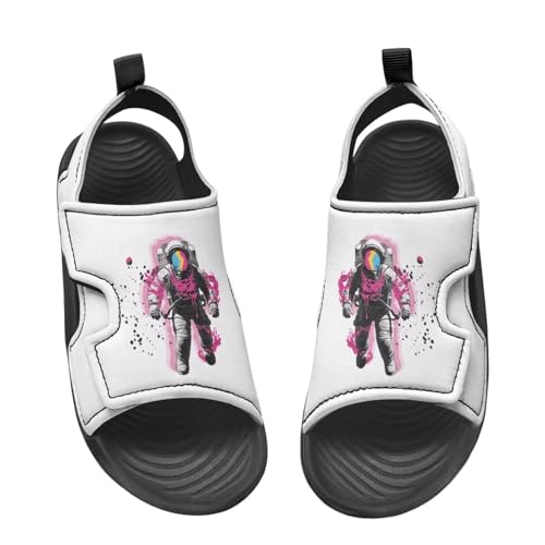 Galaxy Printed Girl' Sandals Astronaut Print Toddler/Little Kid/Big Kid Slippers Colorful Open Toe Walking Shoes2