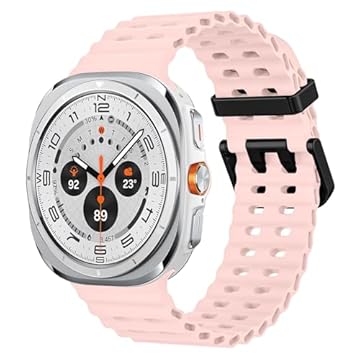 Pulseira marinha para Samsung Galaxy Watch Ultra de 47 mm masculino/feminino, pulseira esportiva de silicone macio à prova d'água para Samsung Watch 7 Ultra/Galaxy Ultra(2025/2024) para homens