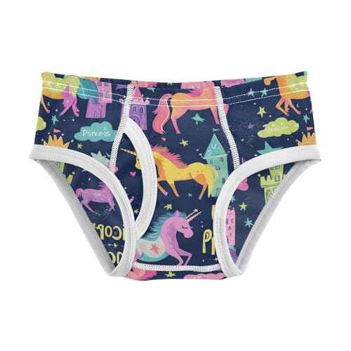 Wusikd Unicorns Stars Boys' Underwear Cotton Castles Boys Briefs Soft Toddler Underwear 2T