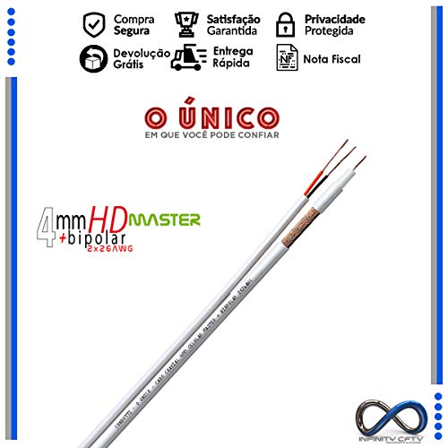 Cabo Coaxial 5mm 2x20AWG Master Cobre Nu (Metro) 7899658704889 Condutti
