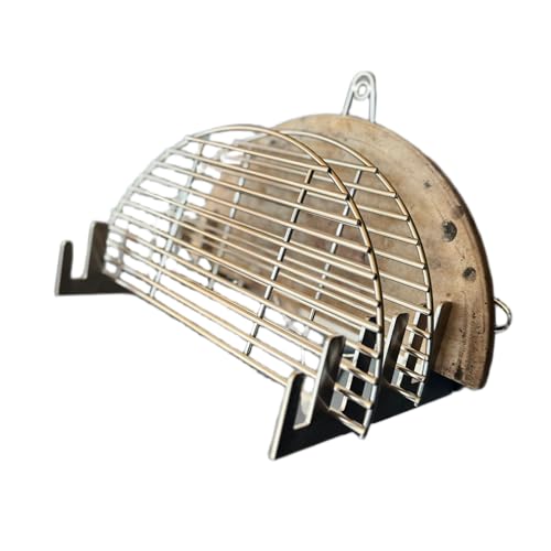 Kamado Grill Stainless Steel Half Moon Storage Rack, Accessory Holder