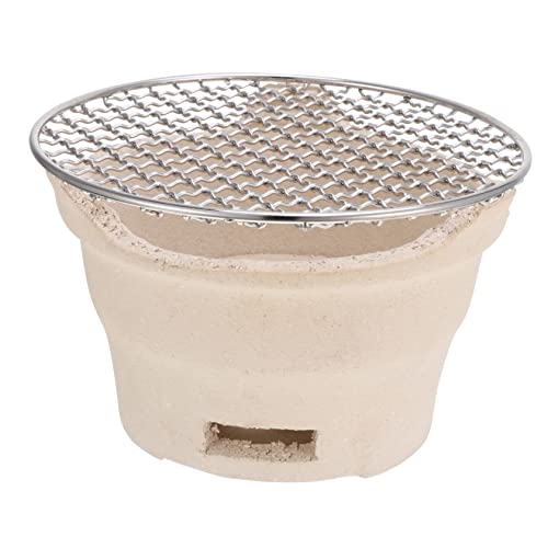 KITANDOVE Holzkohlegrill Camping-grillherd Keramikgrill Mit Edelstahl-grillrost Outdoor-grill