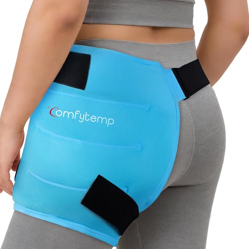 Image of Comfytemp Hip Ice Pack Wrap for Sciatica Pain Relief, Hip Replacement After Surgery, Reusable Gel Ice Pack for Injuries, Hot Cold Compress Recovery Items Physical Therapy for Men Women Mom Dad (M /L)