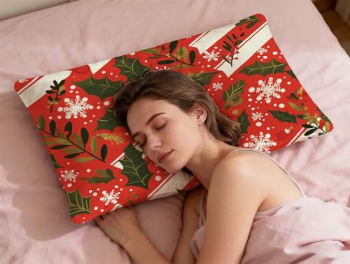 Housse de Coussin 40x70 Rouge Rectangulaire en Velours - 7