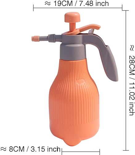 Image of HomeCloud 2000ml Garden Water Sprayer Manual Pump | Versatile Tool for Gardening Plants, Flowers & Lawn Care with Shower & Spray Options for Herbicides, Pesticides & Fertilizers | Pack of 1 (Orange)