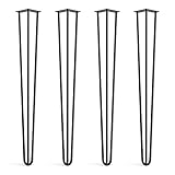 MULTI-TAILLE POUR MULTI-USAGES : 10 tailles de courte (10 cm) à longue (71 cm), disponibles en 2 et 3 tiges, elles conviennent pour une vaste gamme de meubles rénovés et projets de bricolage en bois recyclé. Les pieds professionnels enduits de poudre sont parfaits pour une utilisation en intérieur et en extérieur.