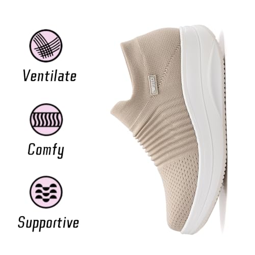 Oude Platform Loafers for Women Comfortable | Womens Slip On Sneakers Lightweight | Women's Walking Shoes Work Long Hours | Thick Rocking Bottom2