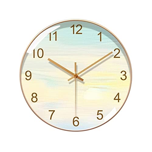 Horloge décorative murale moderne 12 pouces minimaliste et silencieuse de salon