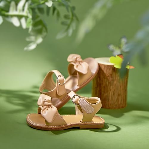 Image of ESTINE Toddler /Little Kid Girls Bow Open Toe Flat Evening Dress Sandals