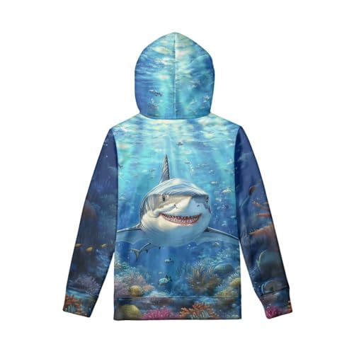 WELLFLYHOM Youth Kids Hoodies for Teens Girls with Pockets Boys Pullover Hooed Sweatshirt Long Sleeve Tops Age 6-16 Years Old2