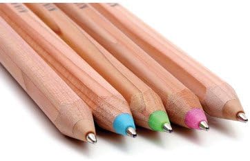 Kikkerland Wooden Ballpoint Pens, Brown, Set of 3 (4105P)