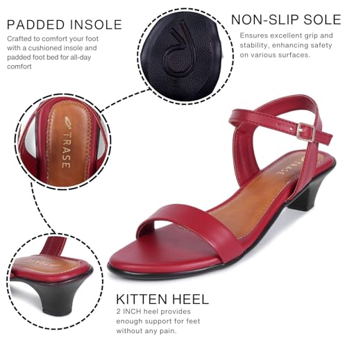 Image of TRASE Lift Off Casual Kitten Heel Sandals for Women