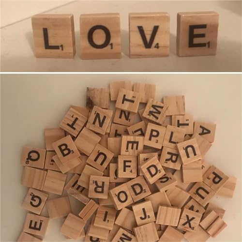Bloques de letras de madera para manualidades 500 piezas miniatura 5