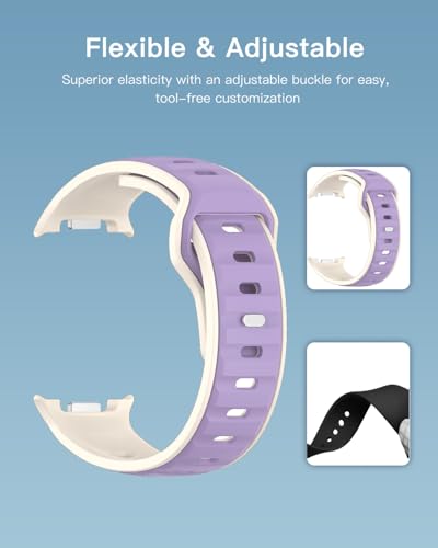 Image of Bands for Samsung Watch 8 Smartwatch,Sport quick-release Silicone Band for Samsung Watch 8,Soft Lightweight & Ventilated Comfort Replacement Smartwatch Strap,Adjustable Wristband