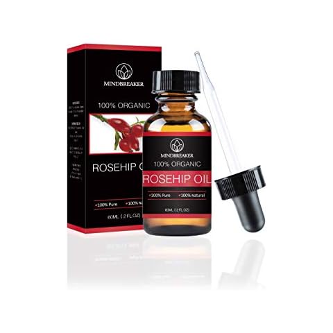 100% Pure Rosehip Seed Oil For Face, Nails, Hair and Skin- 100% Pure & Natural Certified - Natural Moisturizer - Cold Pressed Premium Rose Hip Seed Oil (2 oz) Cover