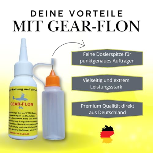 Modellbau Öl – Premium Schmieröl für den Modellbau – Hervorragende Schmierwirkung durch PTFE Schmiermittel – Modellbau-Öl für Gelenke, Getriebe & Antriebstechnik - (50ml)