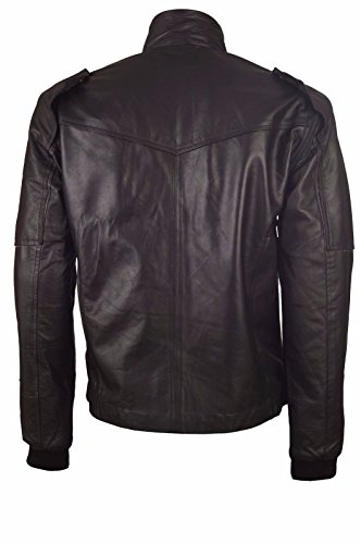 Mens Bucky The Winter Soldier Barnes Bomber Military Style Formal Real Sheepskin Leather Jacket2